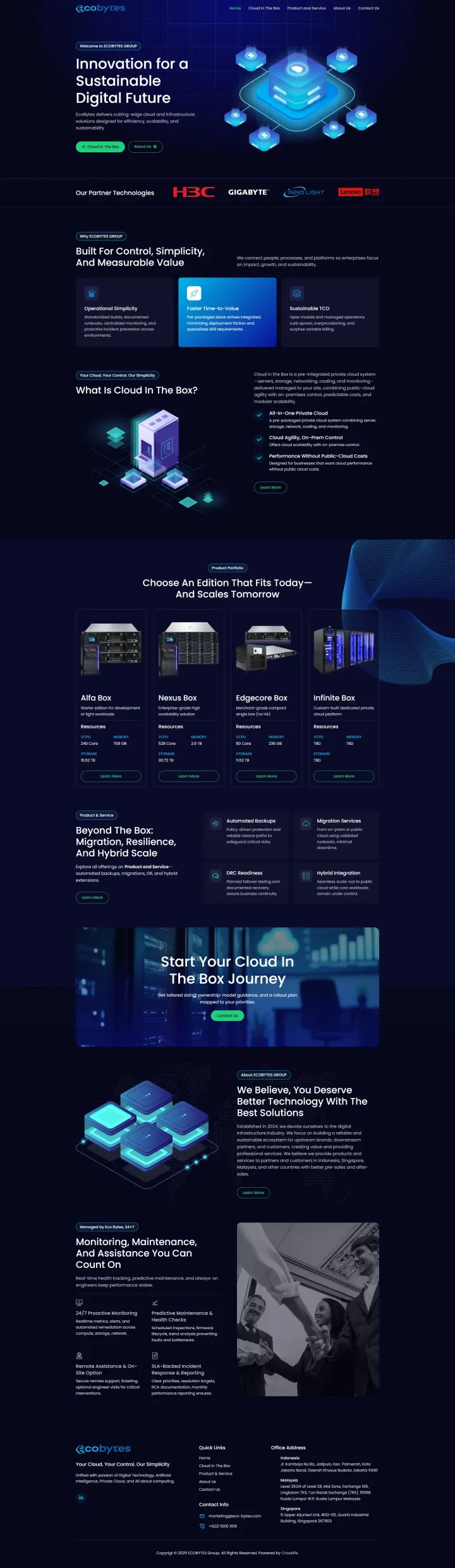 Halaman 1 website EcoBytes Group