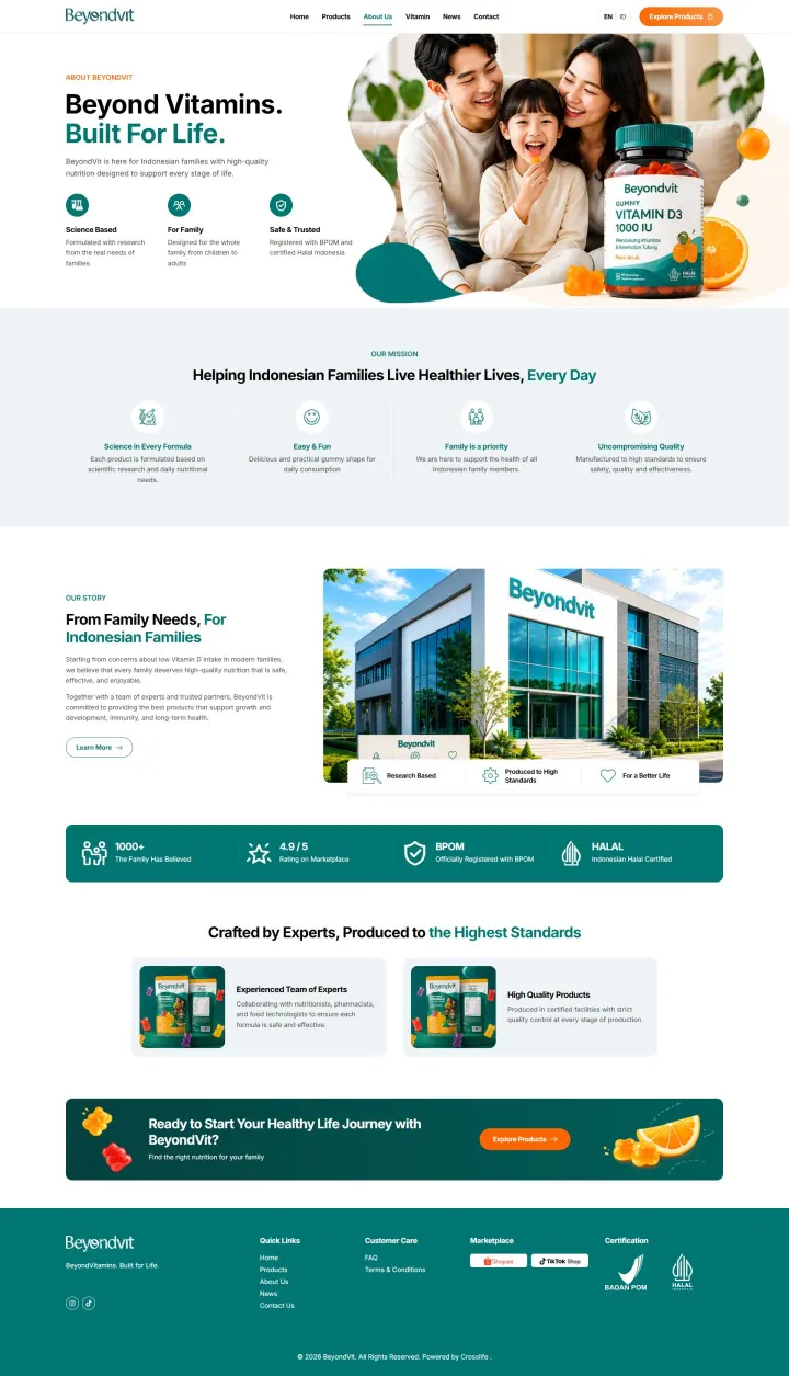 Halaman 2 website BeyondVit