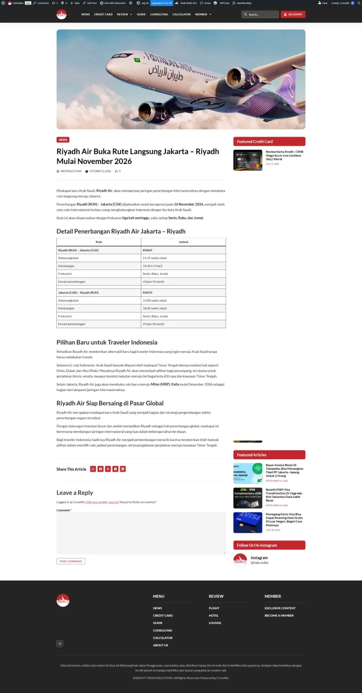Halaman 2 website IndoMiles