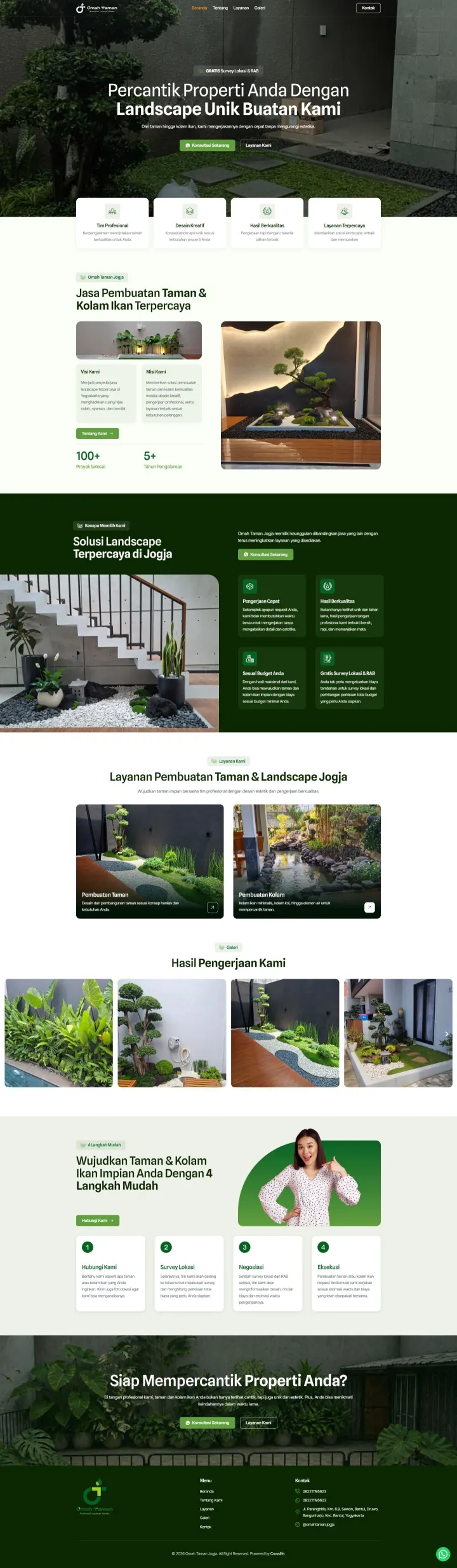 Halaman 1 website Omah Taman Jogja