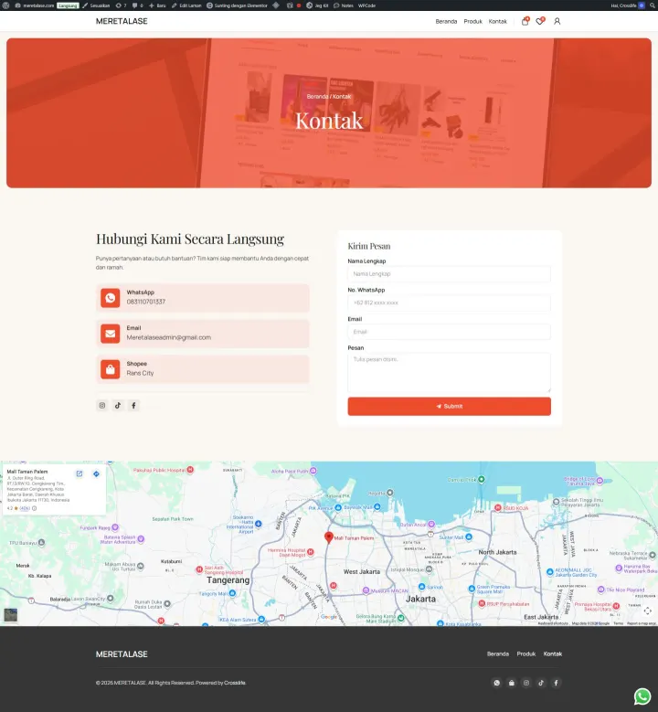 Halaman 2 website Meretalase