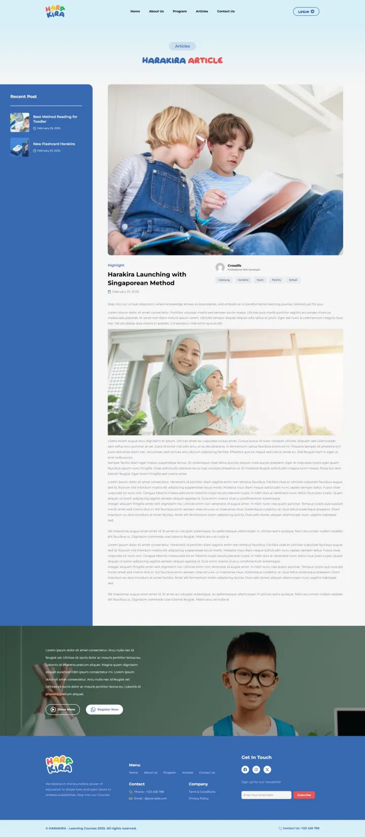 Halaman 5 website Harakira