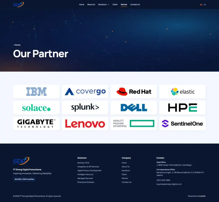 Halaman 6 website Sinergi Digital Pramuthama