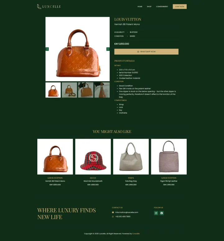 Halaman 2 website Luxcelle