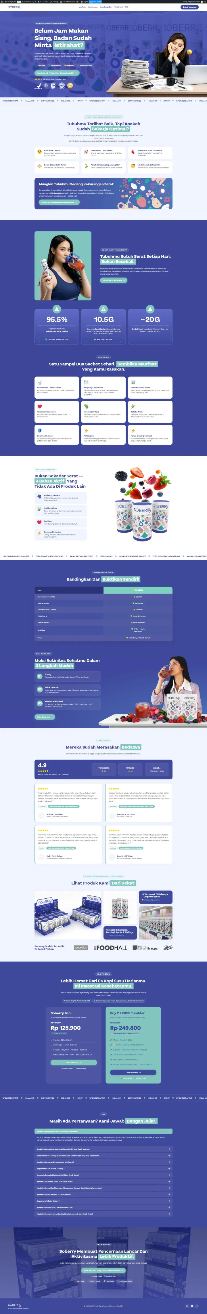 Halaman 1 website Soberry Fiber