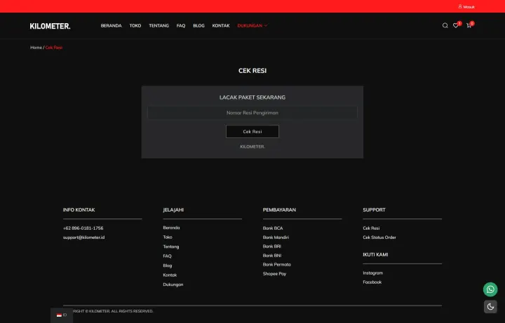 Halaman 6 website Kilometer.id