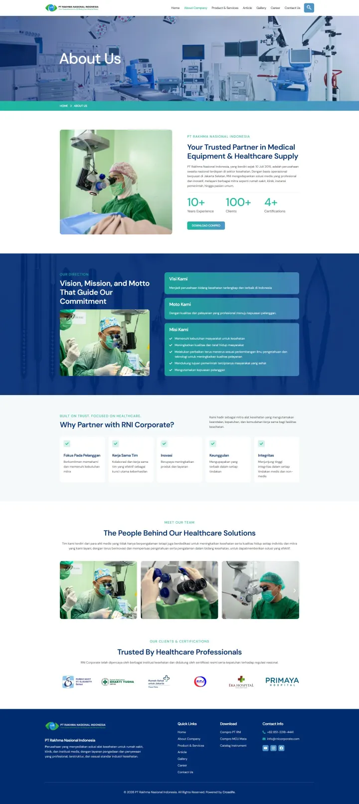 Halaman 2 website RNI Corporate