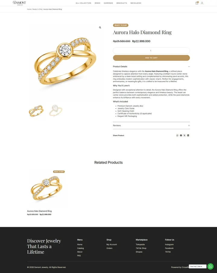 Halaman 3 website Damont Jewelry