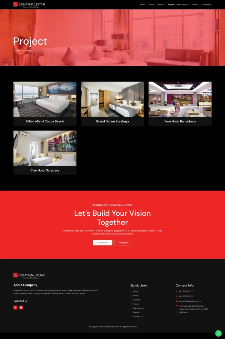 Halaman 5 website Segatama Lestari