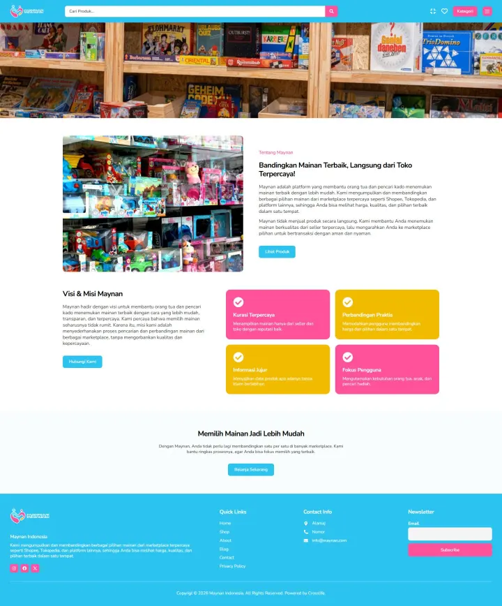 Halaman 2 website Maynan