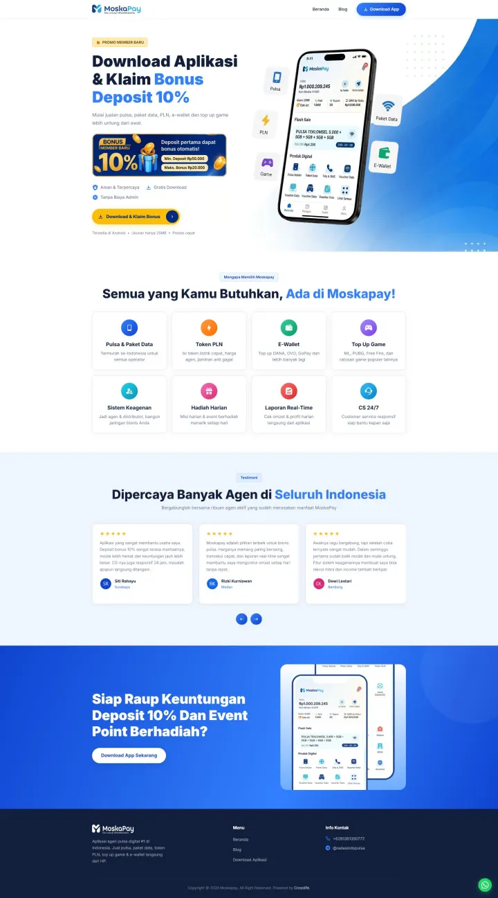 Halaman 2 website Moskapay