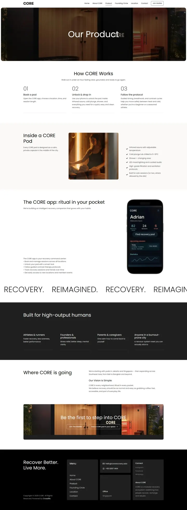 Halaman 4 website CORE Recovery