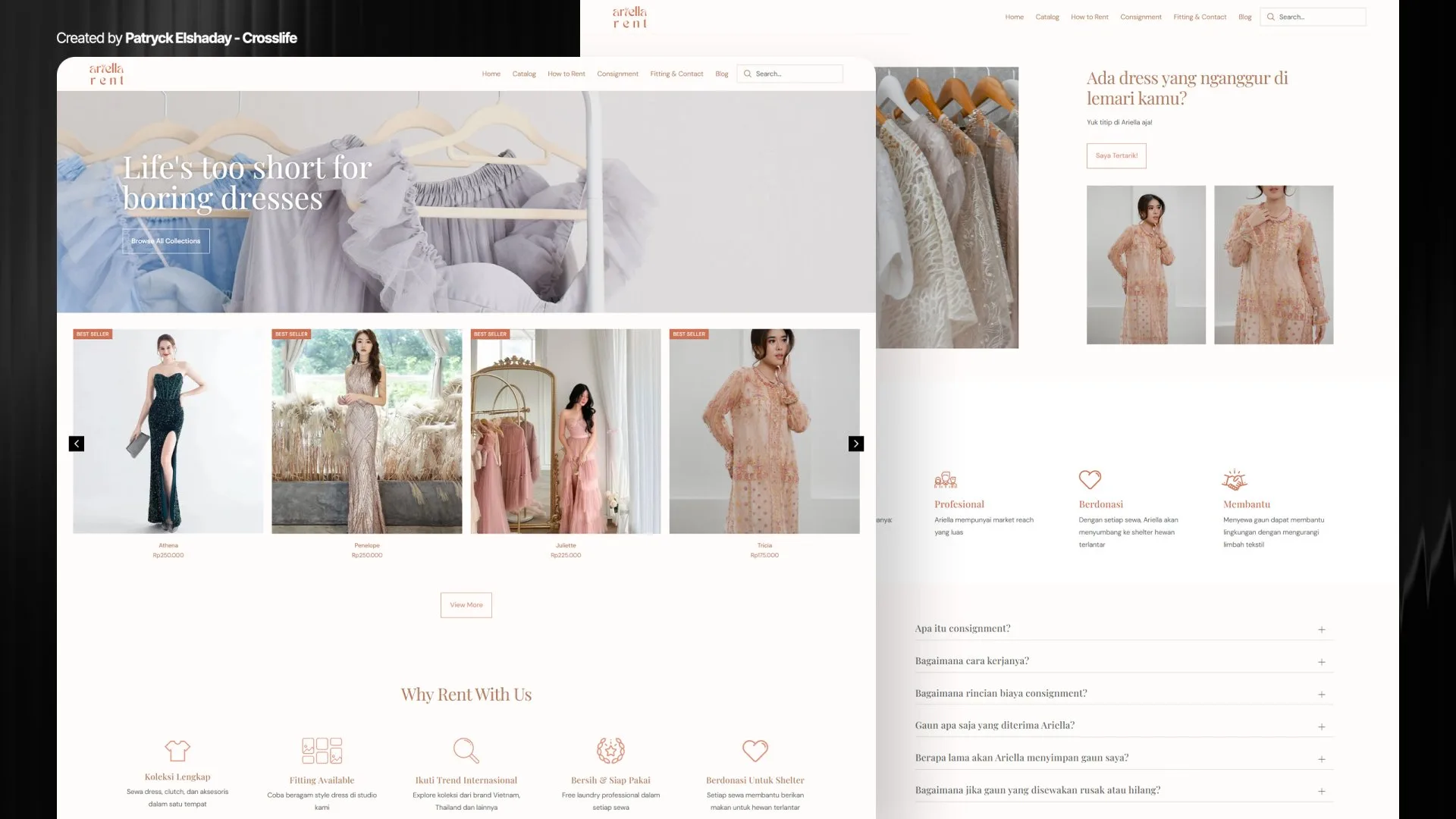 Website Ariella Rent