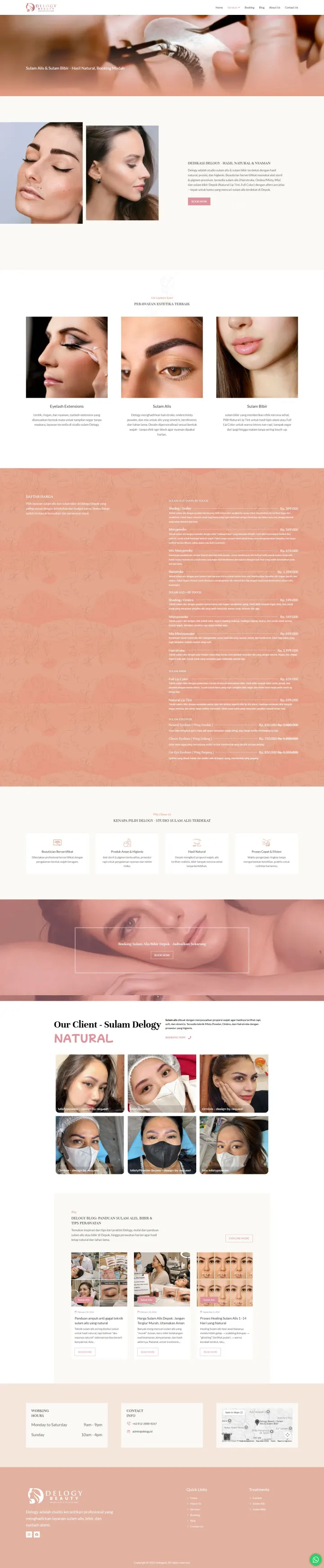 Halaman 4 website Delogy Beauty