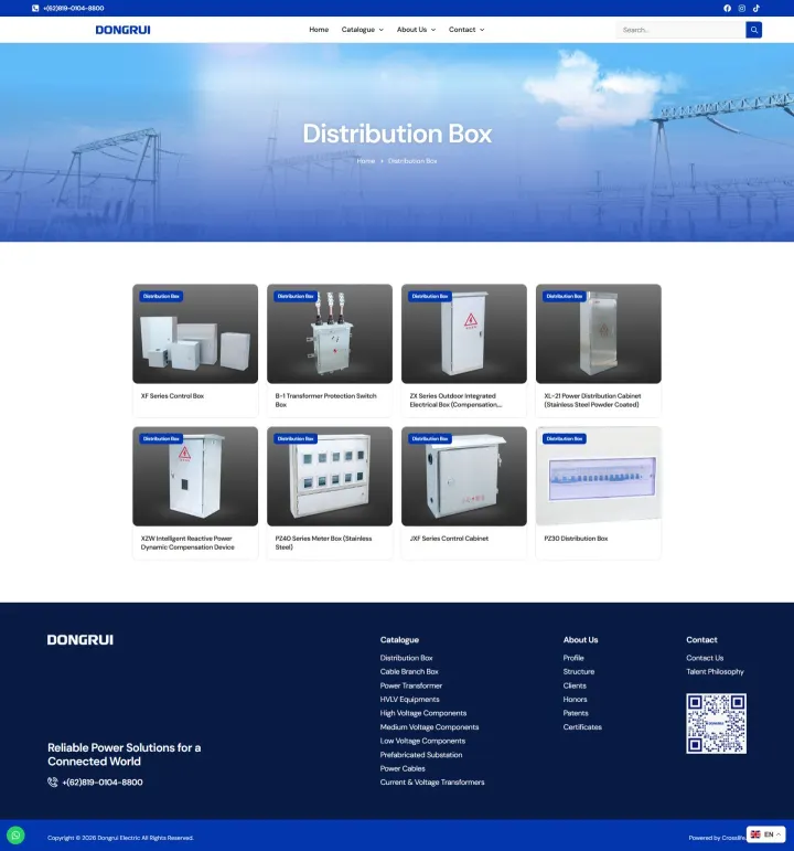 Halaman 3 website Dongrui Electric