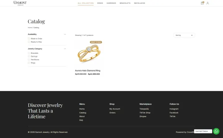 Halaman 2 website Damont Jewelry