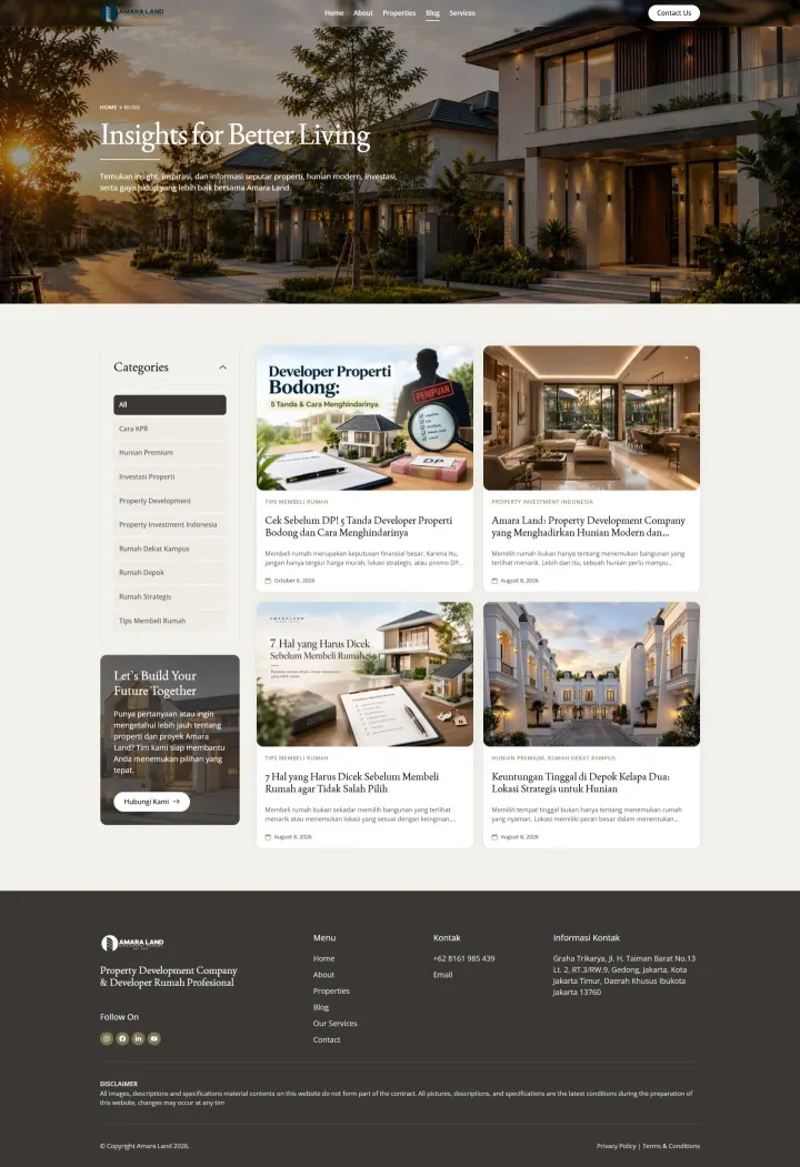 Halaman 3 website Amara Land
