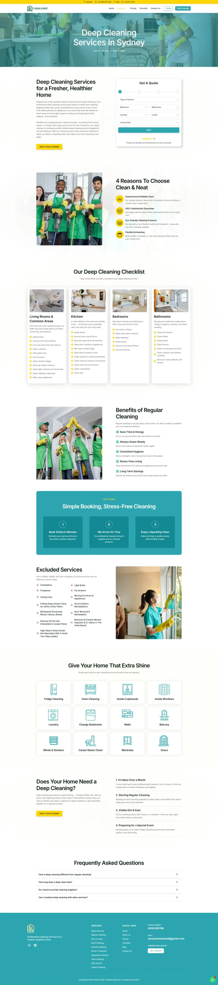 Halaman 5 website Clean & Neat Solutions