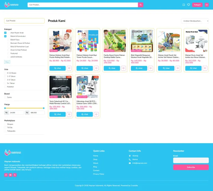 Halaman 3 website Maynan