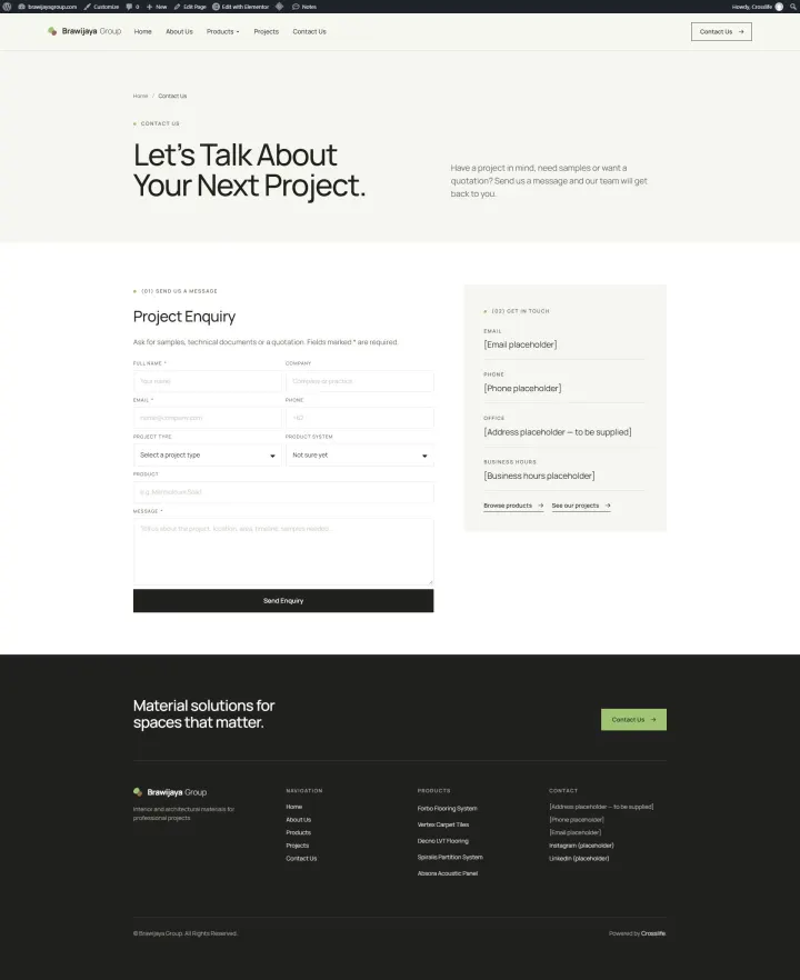 Halaman 3 website Brawijaya Group