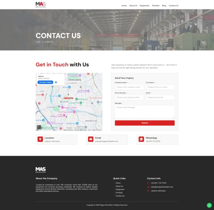 Halaman 3 website Mega Artha Sakti