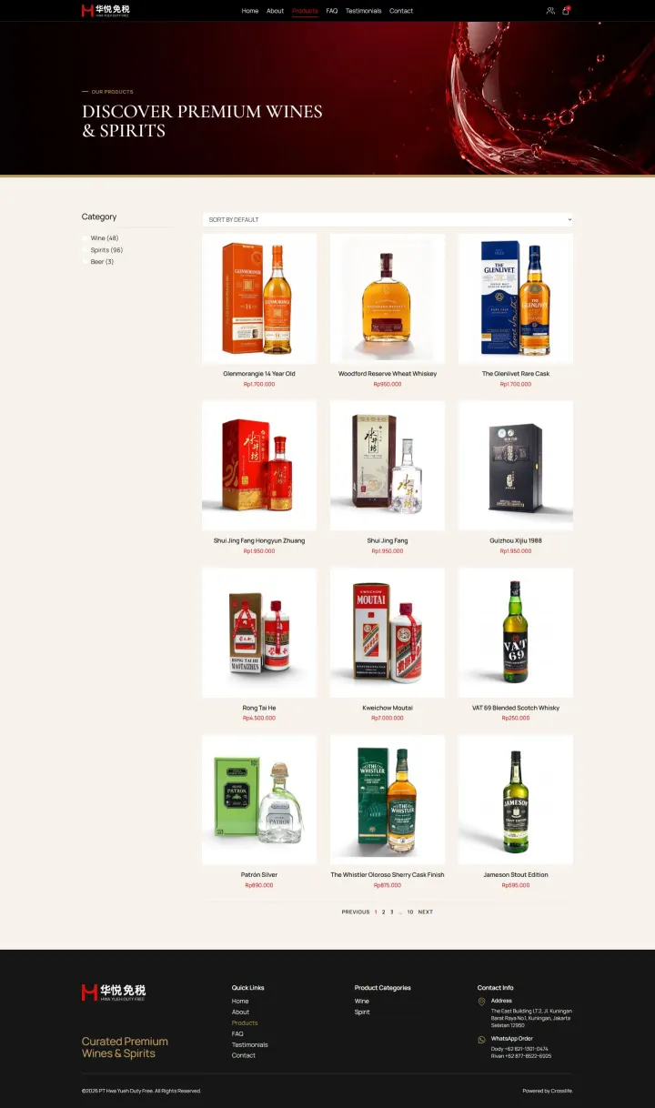 Halaman 6 website HCI Duty Free