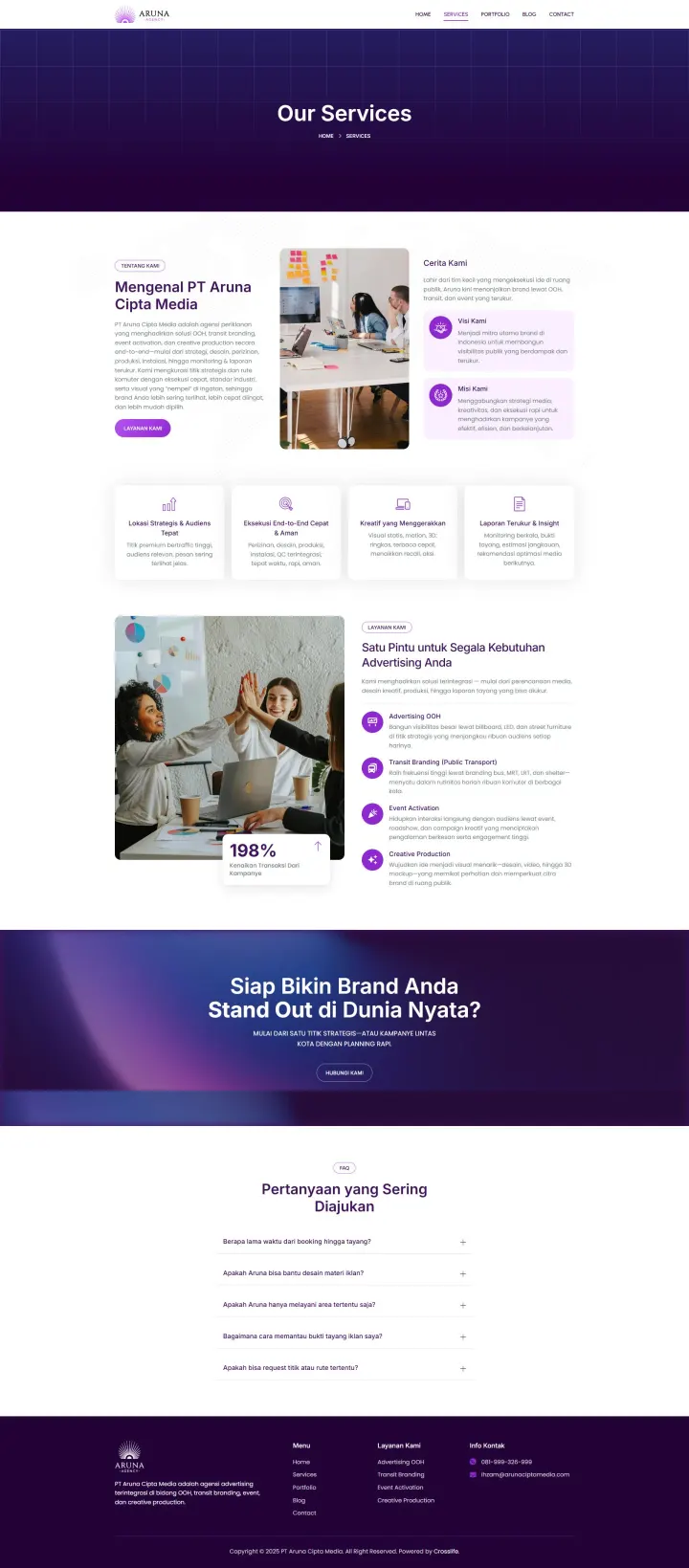 Halaman 2 website Aruna Cipta Media