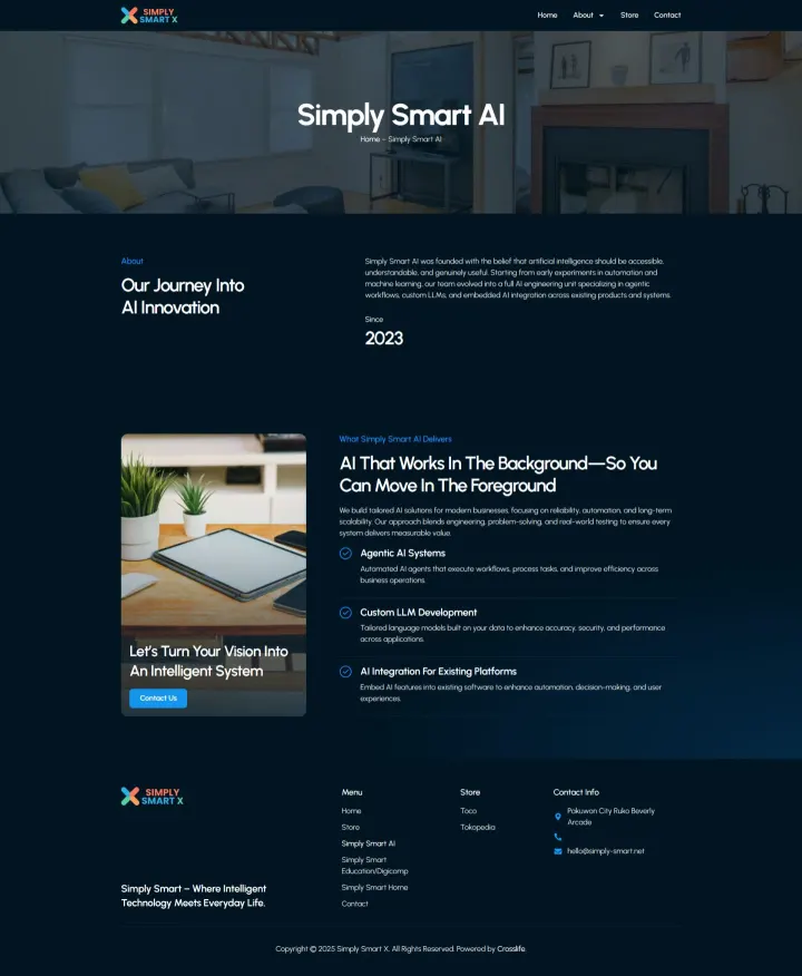 Halaman 2 website Simply Smart