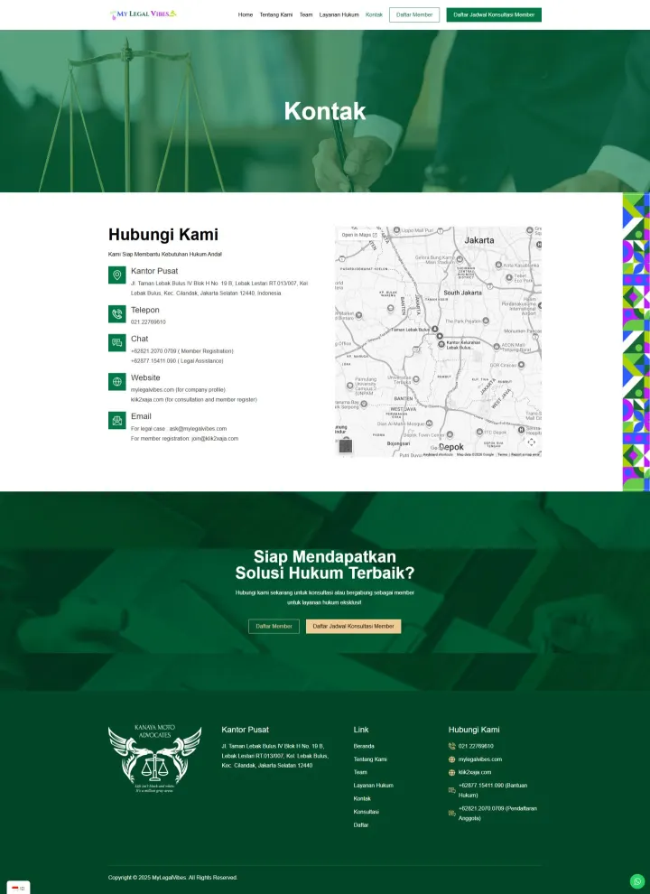 Halaman 2 website MyLegalVibes - Kanaya Moto Advocates