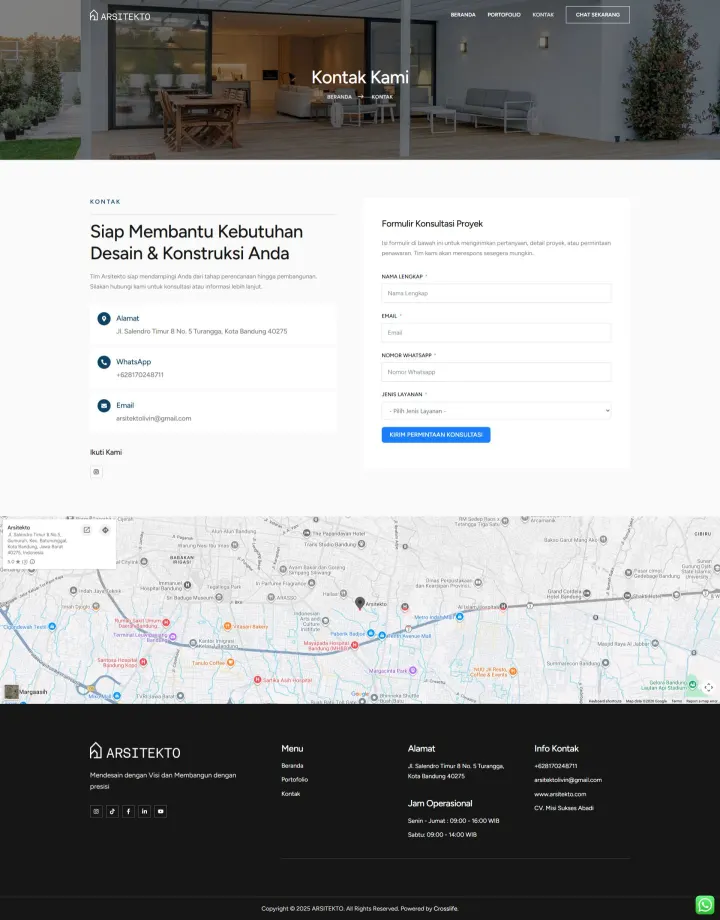 Halaman 2 website Arsitekto