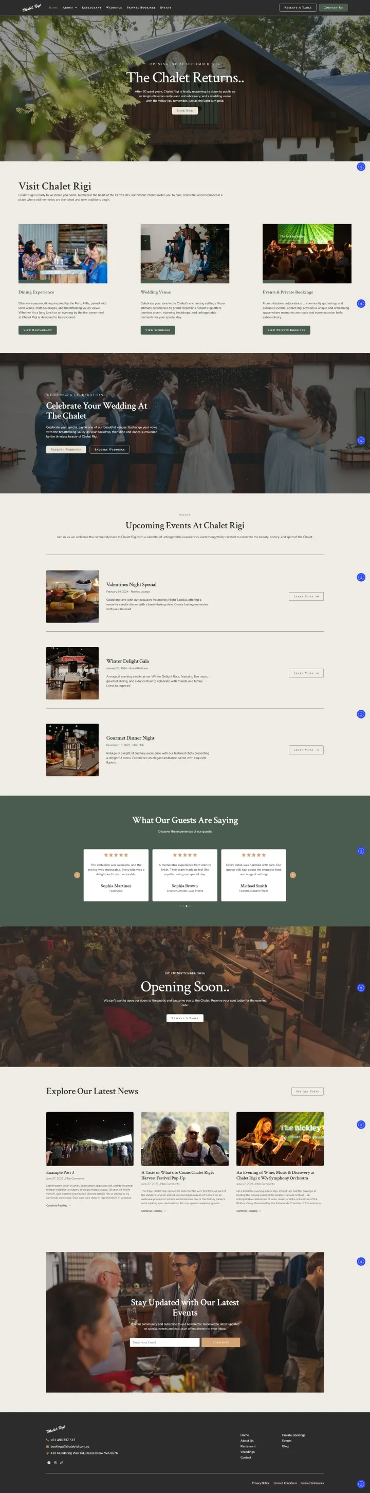 Halaman 1 website Chalet Rigi