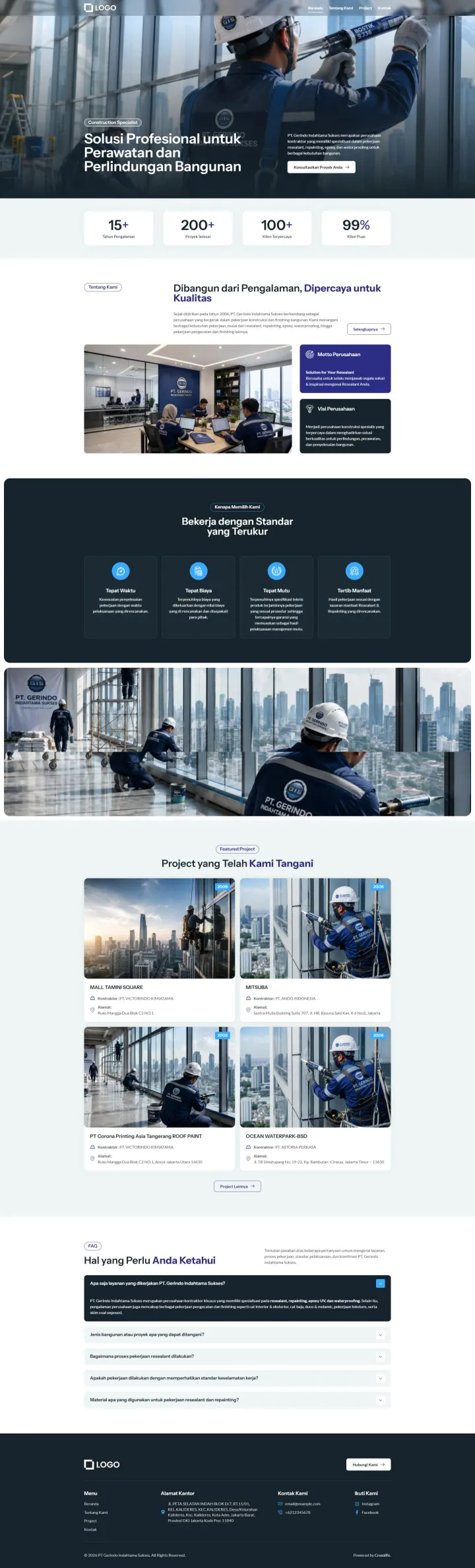 Halaman 1 website Gerindo Indahtama Sukses