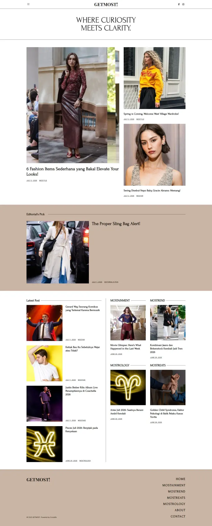 Halaman 1 website Getmost.id