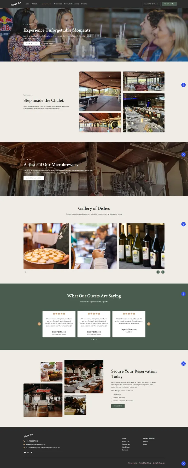 Halaman 4 website Chalet Rigi