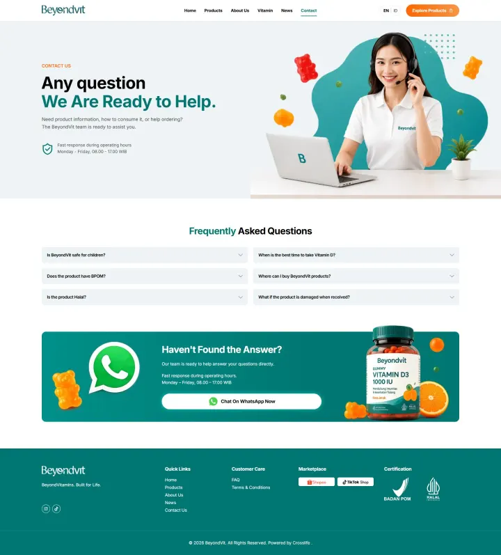 Halaman 3 website BeyondVit