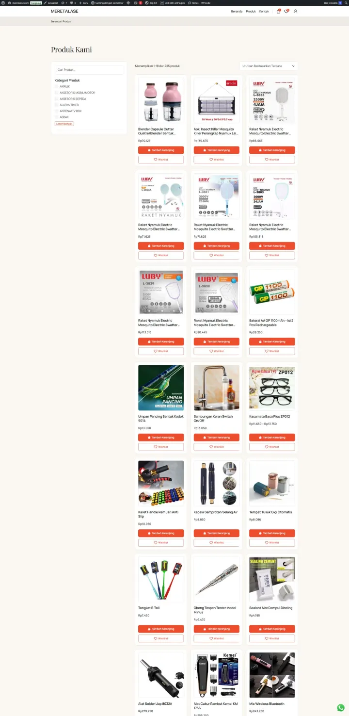 Halaman 3 website Meretalase