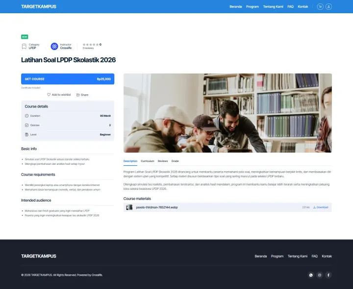 Halaman 3 website TargetKampus