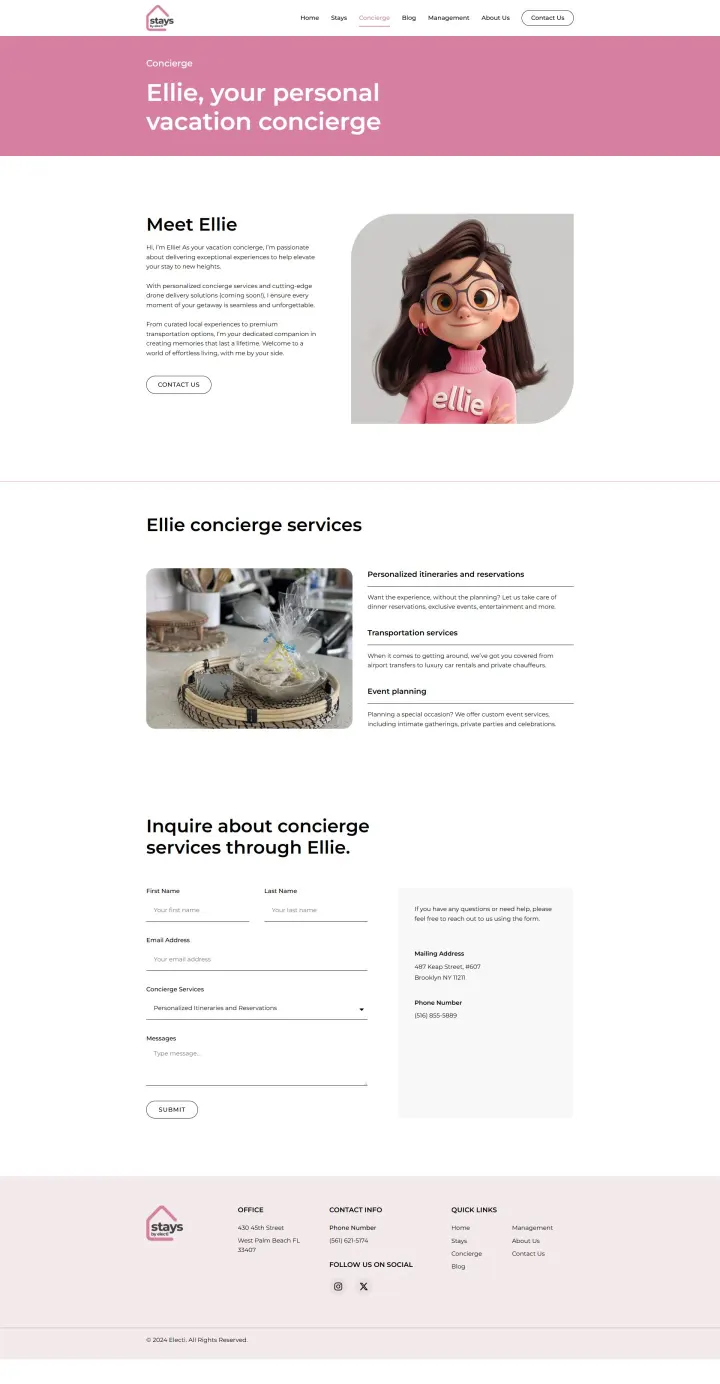 Halaman 3 website Stays by Electi