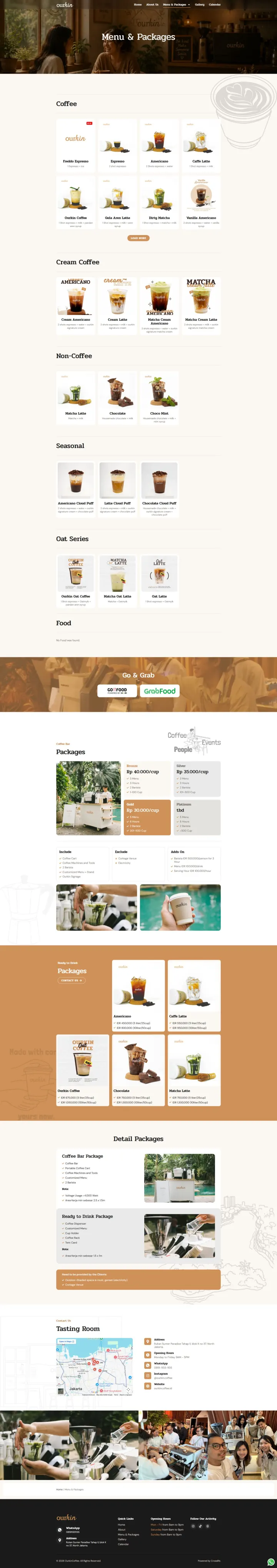 Halaman 4 website Ourkin Coffee