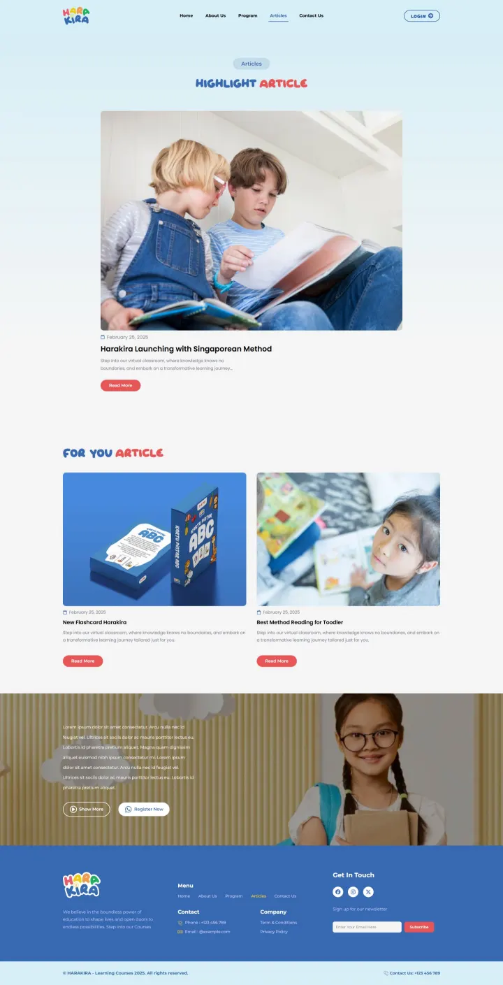 Halaman 4 website Harakira