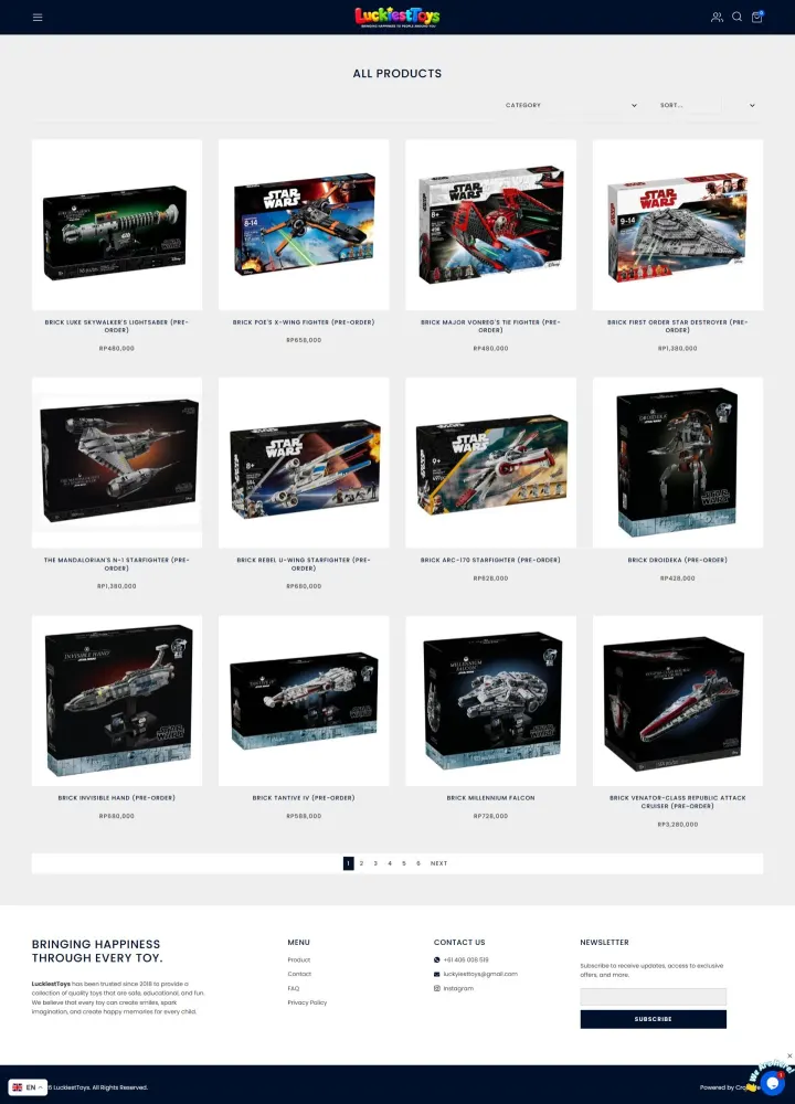 Halaman 2 website LuckiestToys