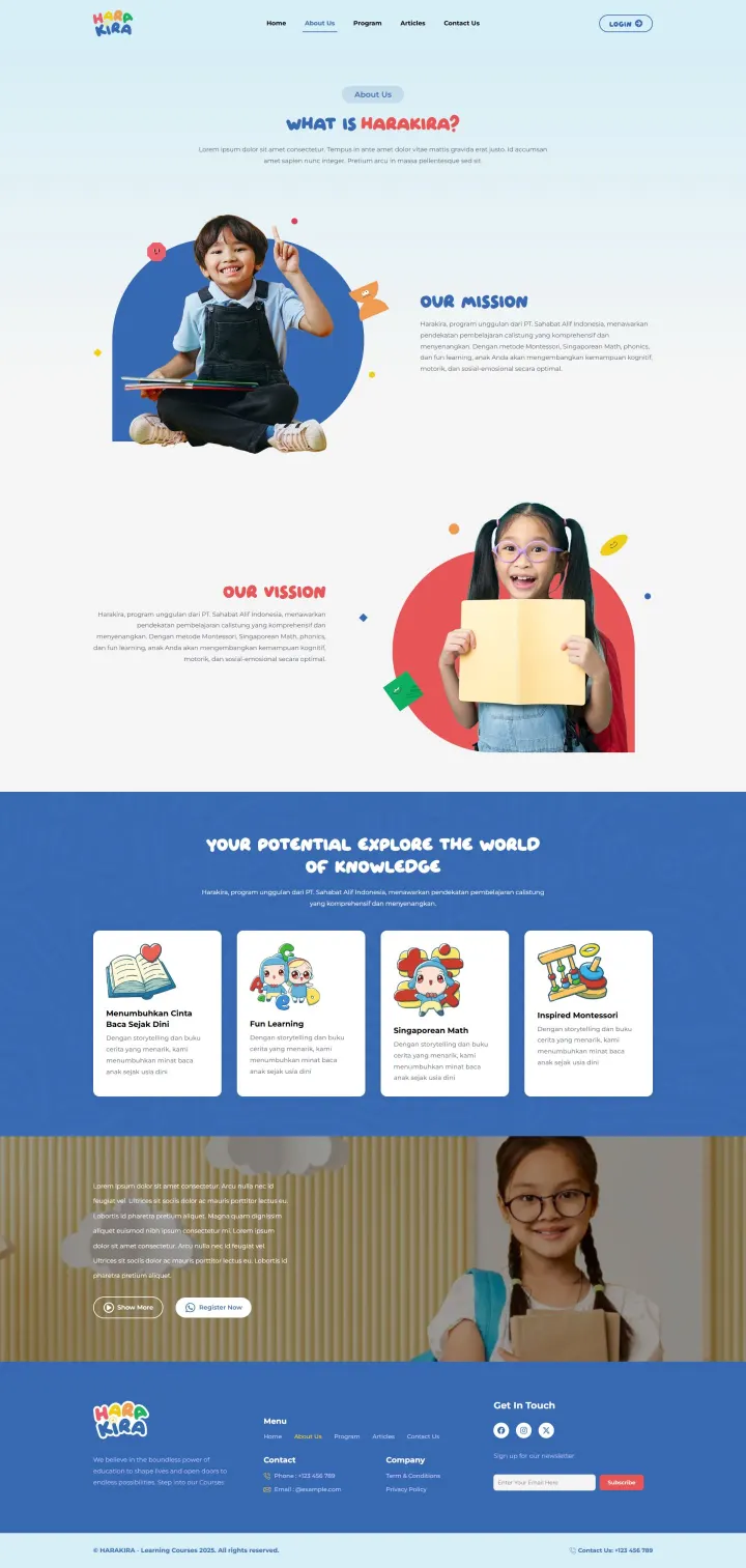 Halaman 3 website Harakira