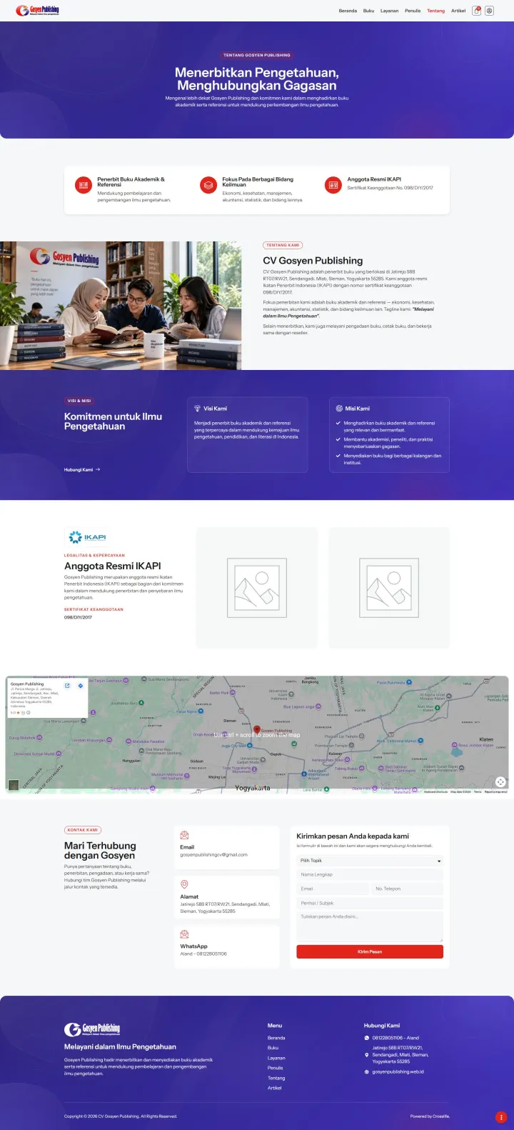 Halaman 6 website Gosyen Publishing