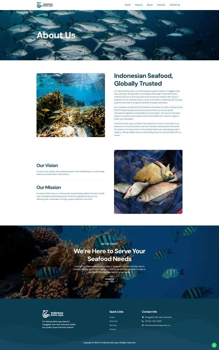 Halaman 2 website Indomas Fishery