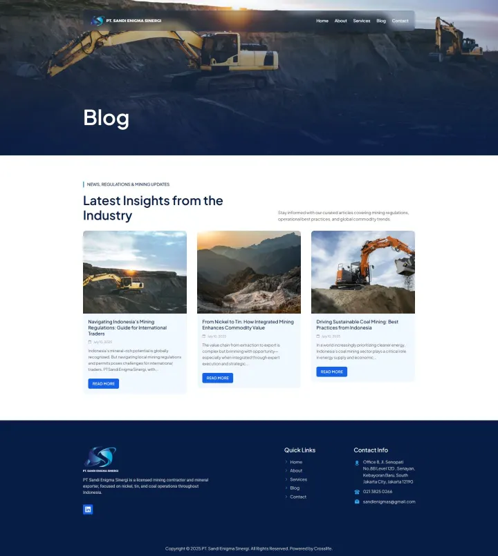 Halaman 3 website Sandi Enigma Sinergi