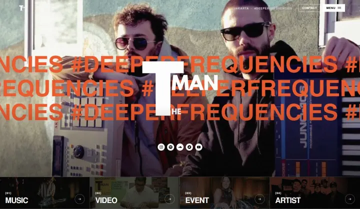 Halaman 1 website THEMAN Music Project