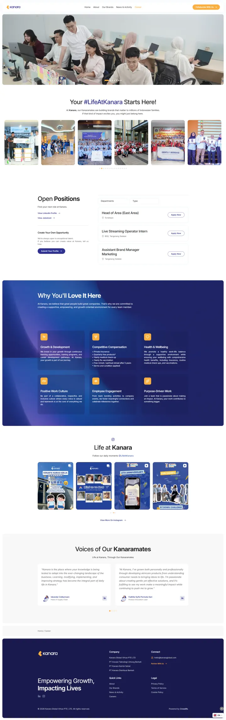 Halaman 4 website Kanara Global